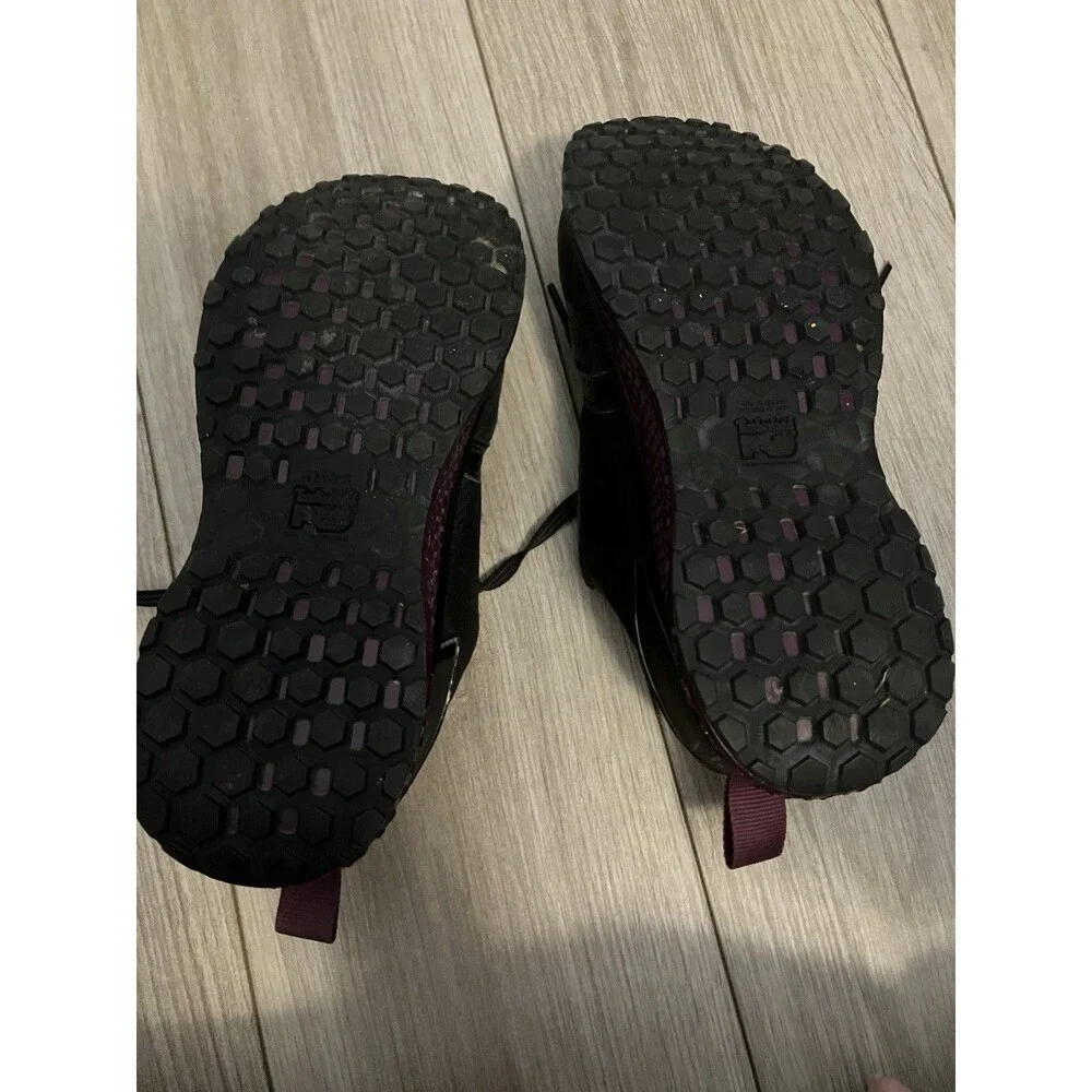 Timberland Pro 524 Aerocore Shoes Women 7 Purple Black Work Sneakers Safety Toe